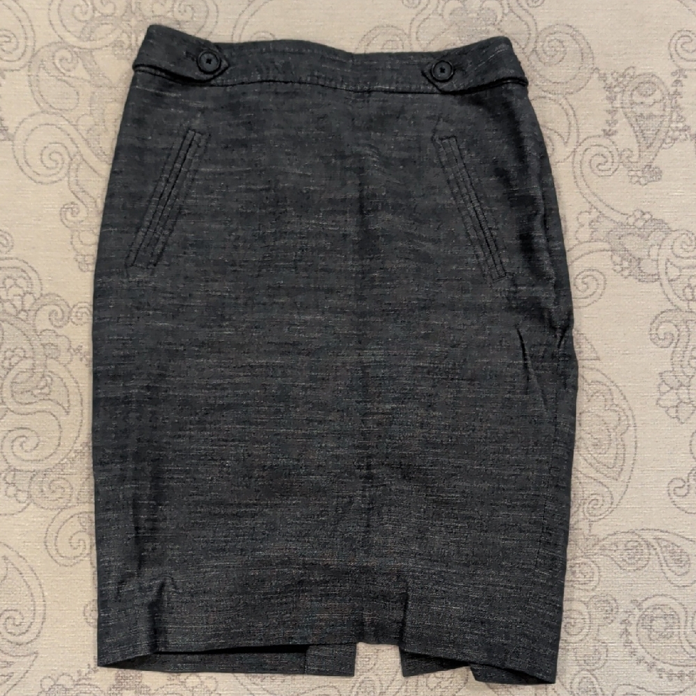LOFT Charcoal Pencil Skirt